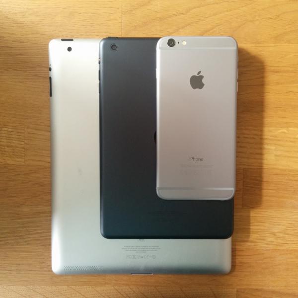 iPad 2, iPad Mini en iPhone6Plus