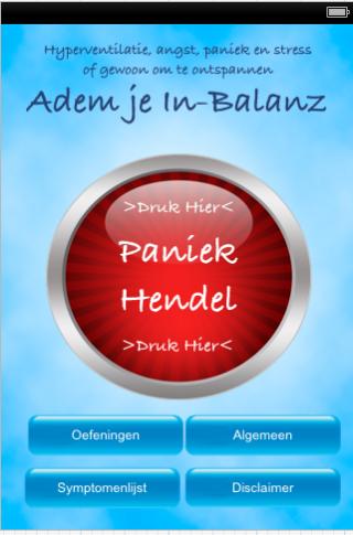 Start scherm In-Balanz App