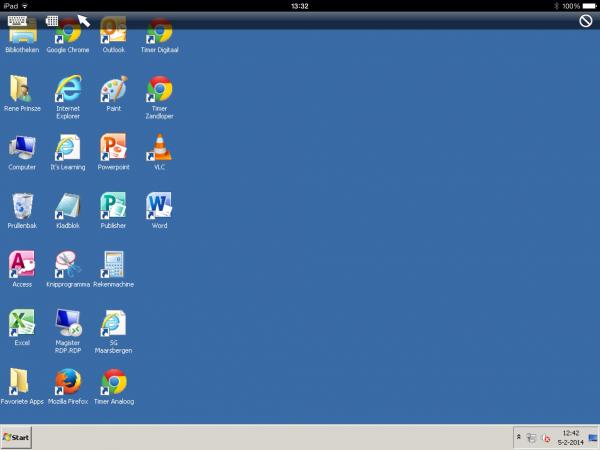 Via de server op school gewoon Windows op mijn iPad air