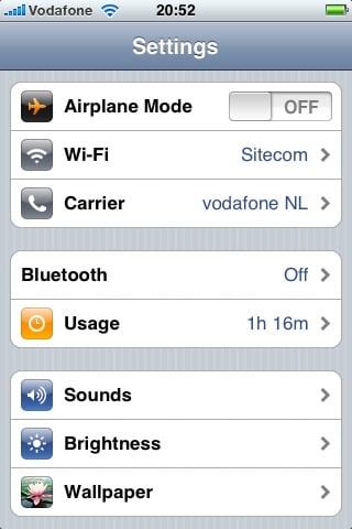 Bluetooth in beginscherm prefs door Croiman....